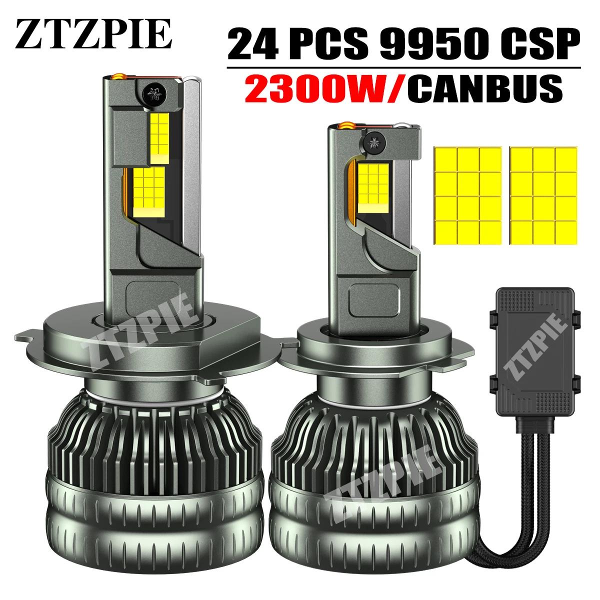 ZTZPIE 6000K 3  Ʃ, 9005 9006, H1, H7, H4, H11 , Canbus Led , 24 CSP 9950  ڵ Ʈ Ʈ, 2300W, 3000000LM